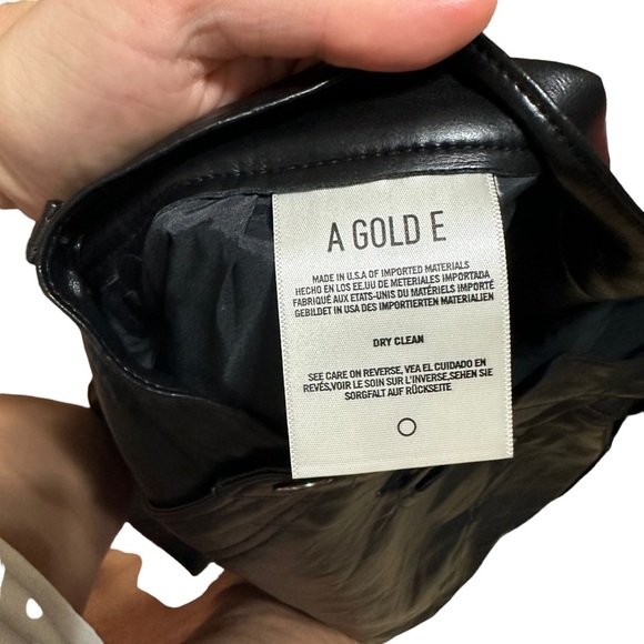 AGOLDE 90s Pinch Waist Black Leather Pants Size 32 - Picture 10 of 10